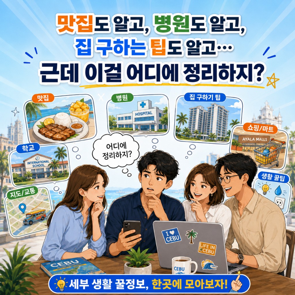컷 2: 맛집도 알고, 병원도 알고, 집 구하는 팁도 알고… 근데 이걸 어디에 정리하지?
